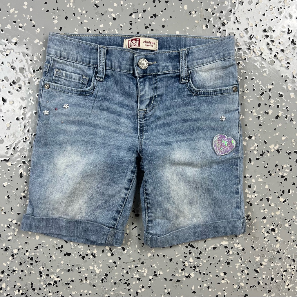 Girls Chelsea Lowrise Blue Denim Shorts Girls Chelsea Lowrise Blue Denim Shorts